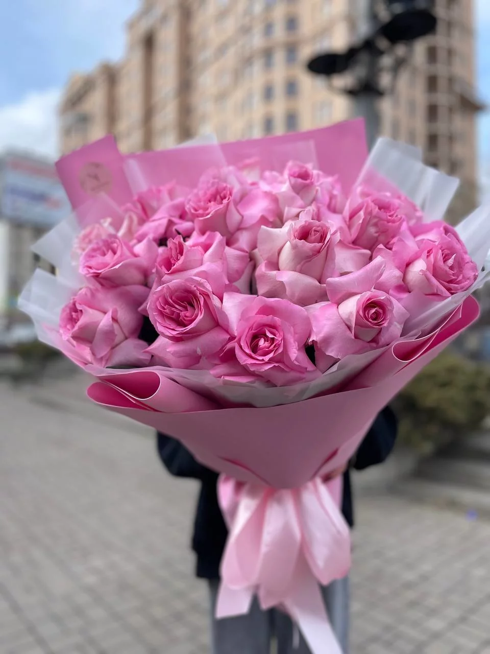 Букет из 21 французской розы
