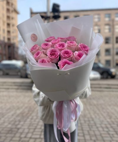 Монобукет из роз "Весенний"
