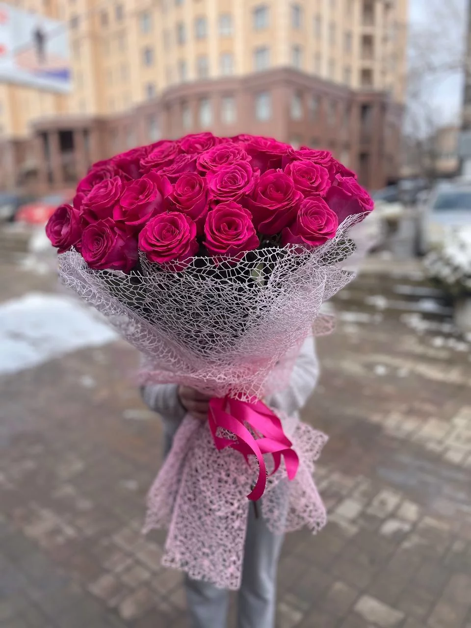 Монобукет из розовых роз — изображение 2