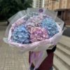 Монобукет разноцветных гортензий