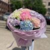 Монобукет разноцветных гортензий
