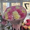Монобукет розовых и белых французских роз