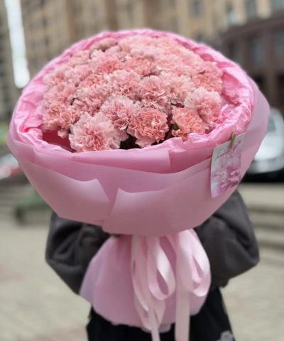 Alternative view of Большой букет из розовых гвоздик